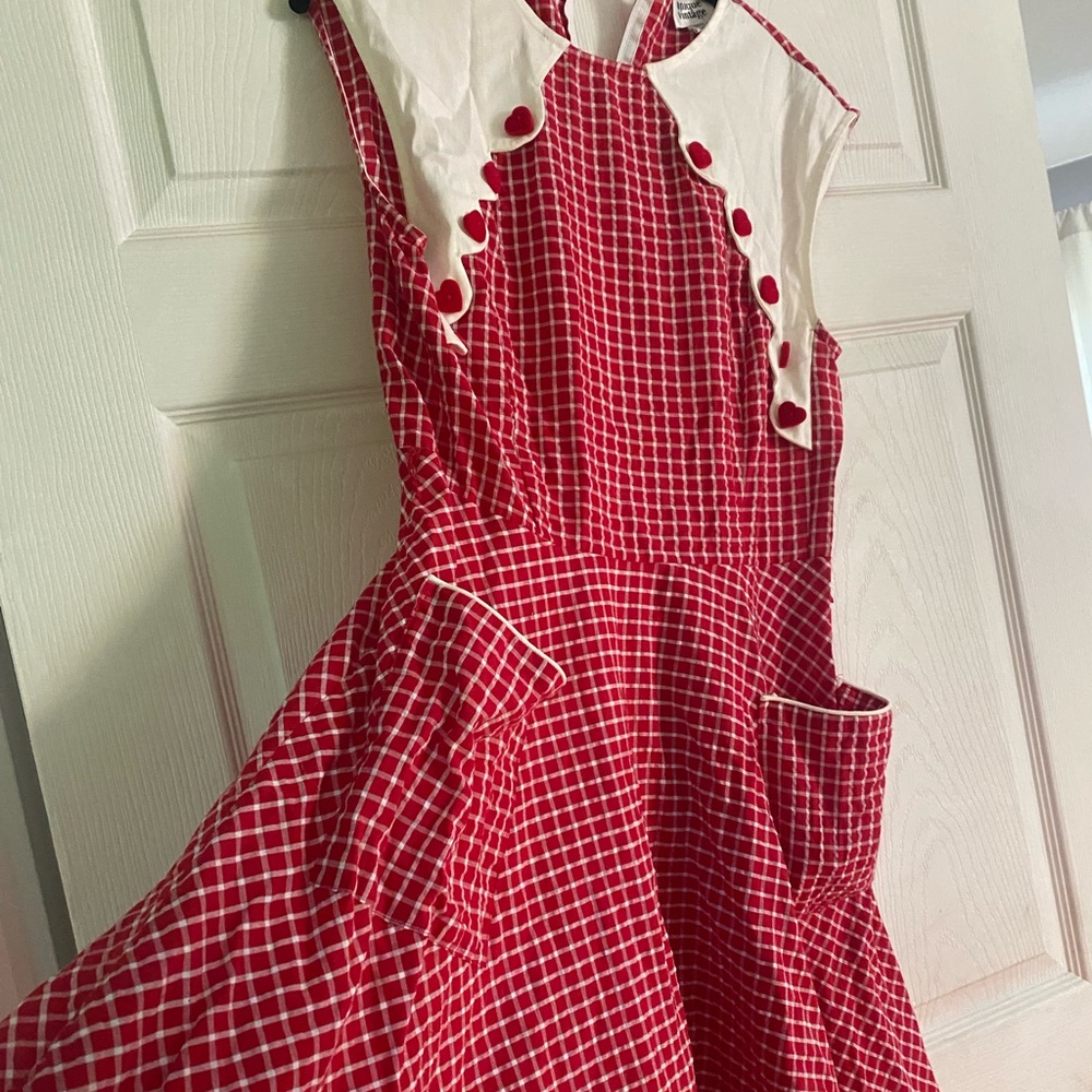 Unique vintage heart gingham dress